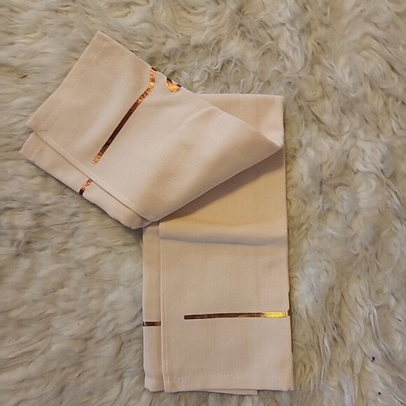 Pink PEACE Hand Towel Metallic Copper Lettering Deborah Connolly Kitchen Bath - Picture 4 of 6